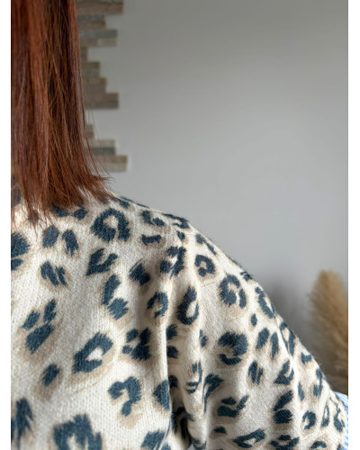 MARTIN | Pull léopard manches courtes