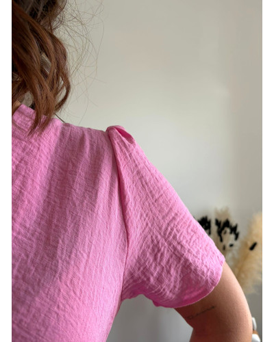 FELICIA | Robe longue rose