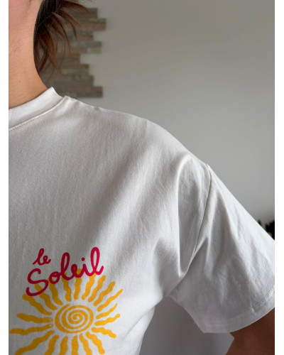 YORIK | Tee-shirt blanc soleil dans le dos