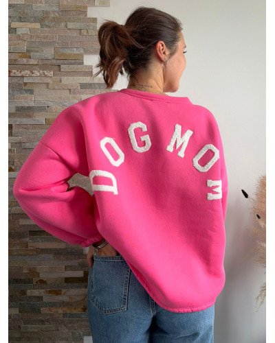 JULIEN | Sweat DOG MUM rose fushia