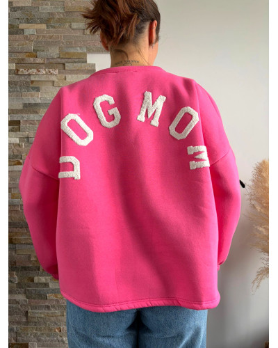 JULIEN | Sweat DOG MUM rose fushia