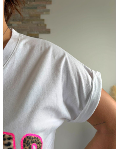 MARCEL | Tee-shirt blanc ICONIC en léopard