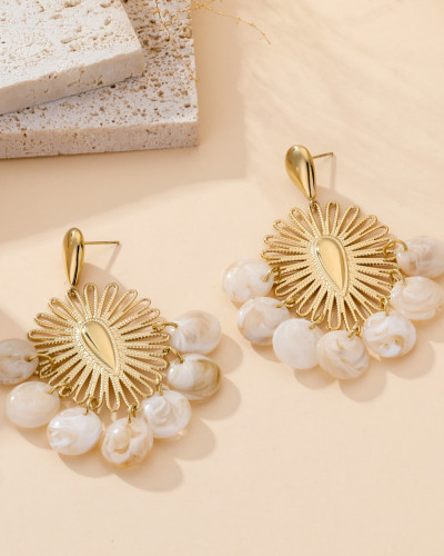 ADELINE | Boucles d'oreilles dorées acier inoxydable