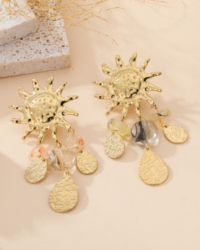 MARIE | Boucles d'oreille dorées acier inoxydable