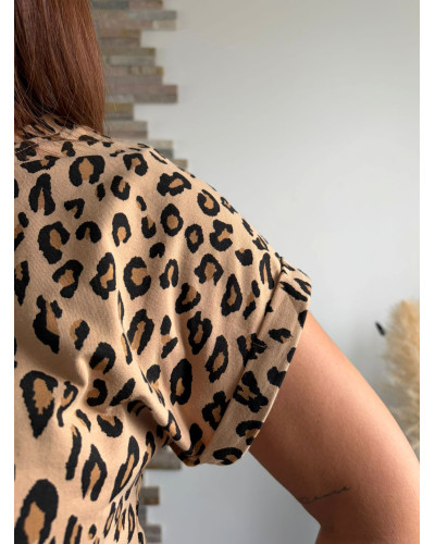 ORSO | Tee-shirt léopard noeud dans le bas