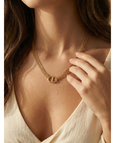 THIBAULT | Collier acier inoxydable inspiration hermes