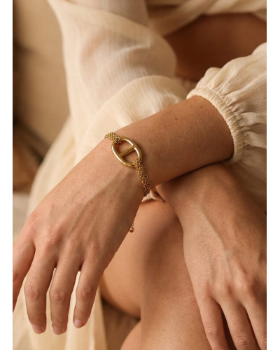 LAURENT | Bracelet acier inoxydable inspiration hermes