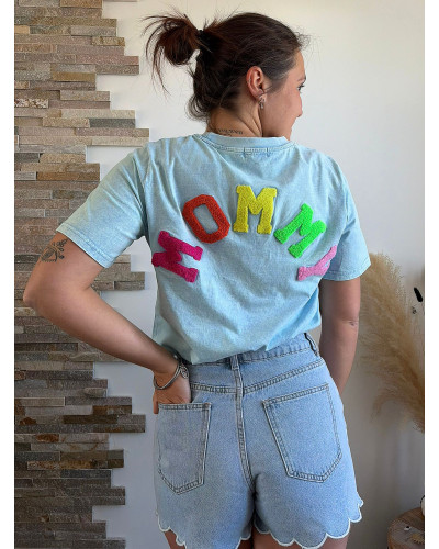 LOAN | Tee-shirt MOMMY tie and dye bleu