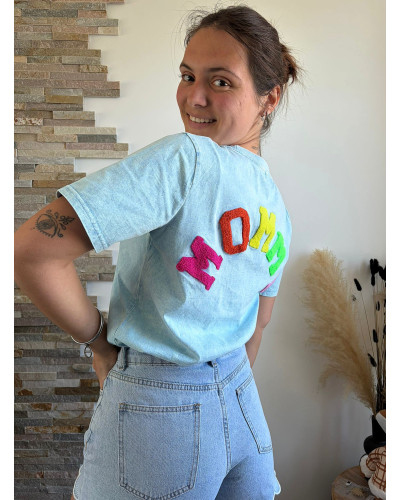 LOAN | Tee-shirt MOMMY tie and dye bleu