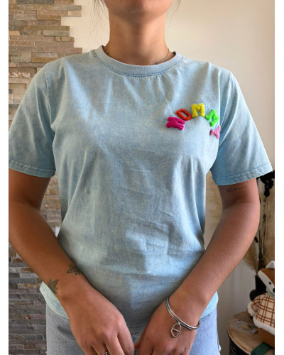 LOAN | Tee-shirt MOMMY tie and dye bleu