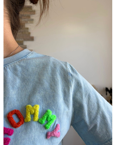 LOAN | Tee-shirt MOMMY tie and dye bleu