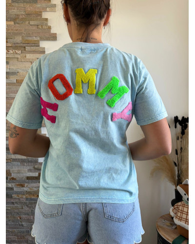 LOAN | Tee-shirt MOMMY tie and dye bleu