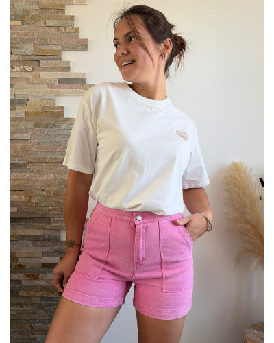 CLEO | Short en jean rose