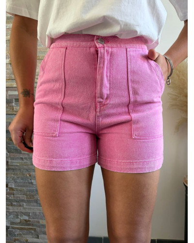 CLEO | Short en jean rose