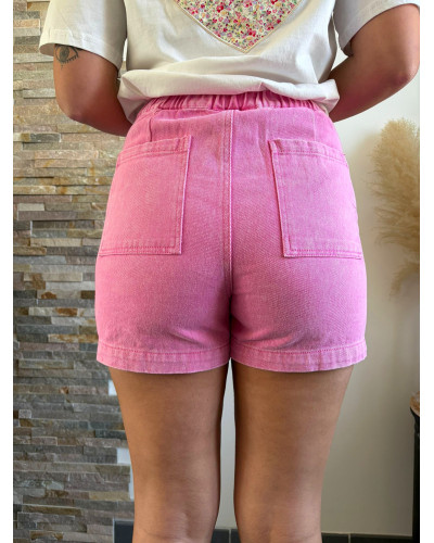 CLEO | Short en jean rose