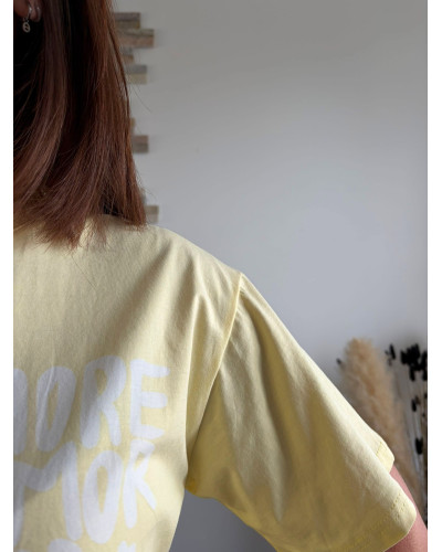 OLIVIER | Tee-shirt coton jaune MORE AMOR POR FAVOR