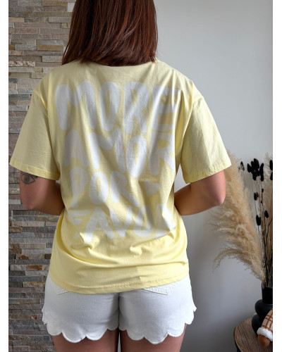 OLIVIER | Tee-shirt coton jaune MORE AMOR POR FAVOR