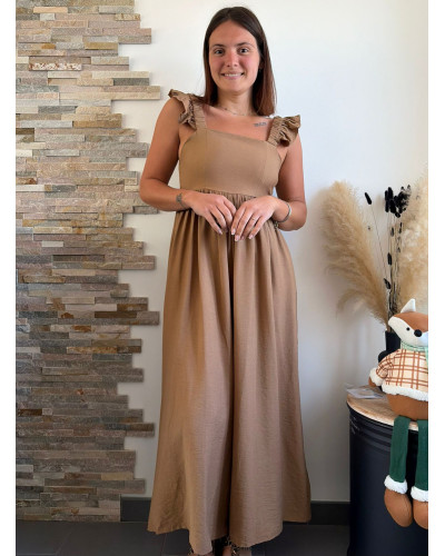 ALYA | Combinaison pantalon camel volants