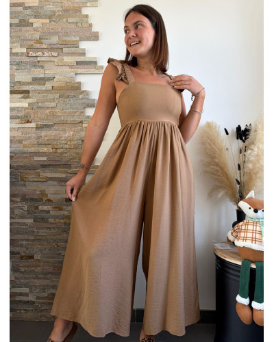 ALYA | Combinaison pantalon camel volants