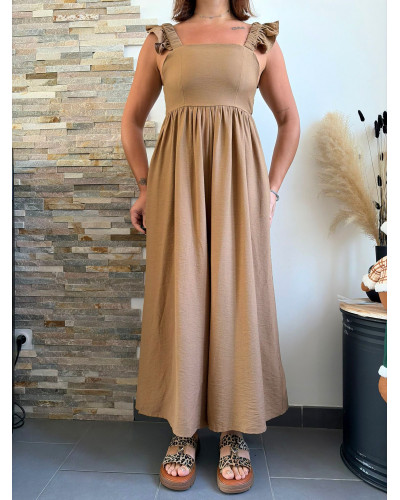 ALYA | Combinaison pantalon camel volants