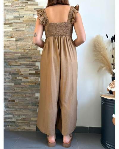 ALYA | Combinaison pantalon camel volants
