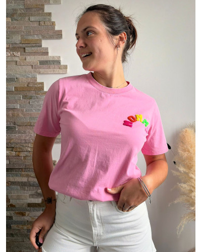 LOAN | Tee-shirt MOMMY tie and dye rose