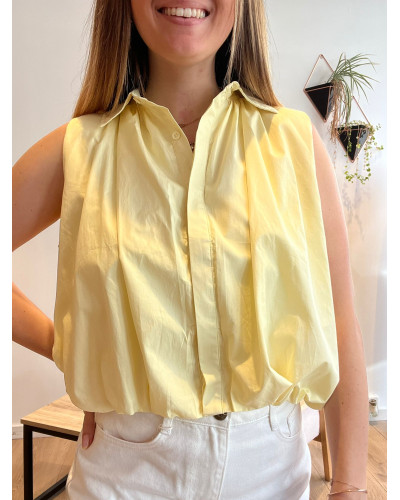 LYA | Blouse jaune beurre chemise bouffante