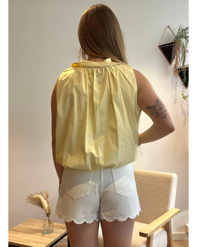 LYA | Blouse jaune beurre chemise bouffante