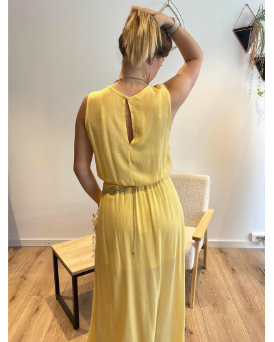 BRANDON | Ensemble top et jupe longue jaune
