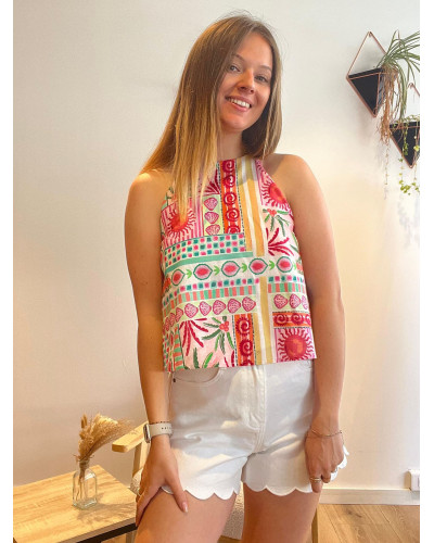 FLAVIO | Top été imprimé estival coloré
