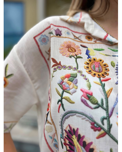 Eline | Chemise en lin esprit méditerranéen