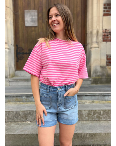 REMY | Short en jean poches carrées