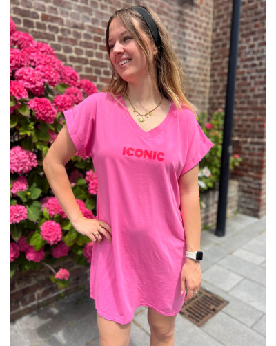 MAELYNE | Robe tee-shirt ICONIC rose