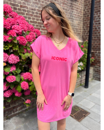 MAELYNE | Robe tee-shirt ICONIC rose