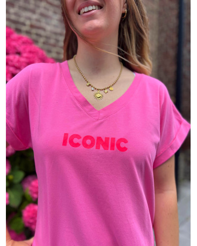 MAELYNE | Robe tee-shirt ICONIC rose