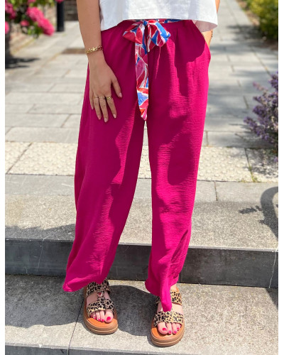 ADEM | Pantalon fluide rose fushia