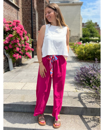ADEM | Pantalon fluide rose fushia