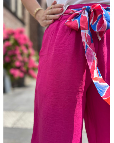 ADEM | Pantalon fluide rose fushia