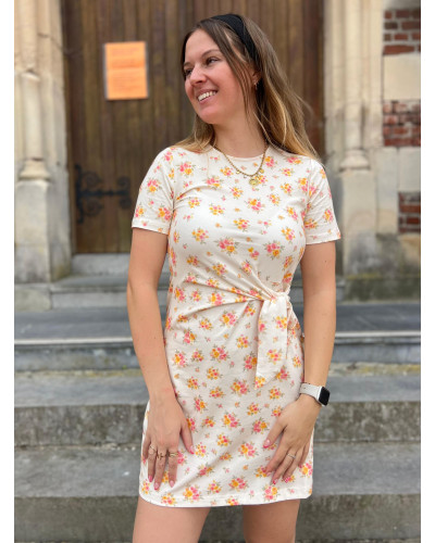 NILA | Robe tee-shirt en coton avec nœud sur le côté
