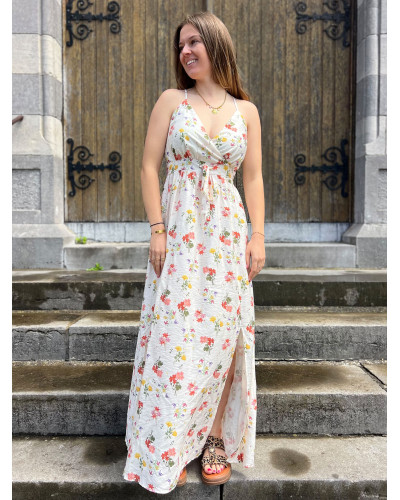ARYA | Robe longue à bretelles fleurie