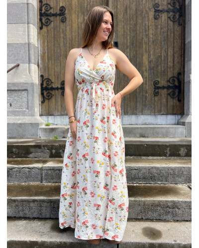 ARYA | Robe longue à bretelles fleurie