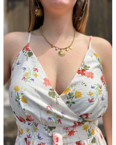 ARYA | Robe longue à bretelles fleurie