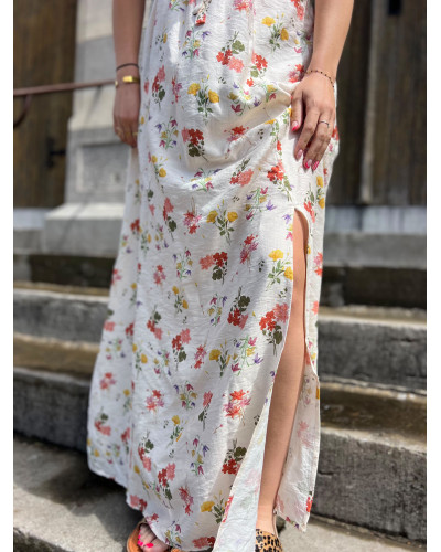 ARYA | Robe longue à bretelles fleurie