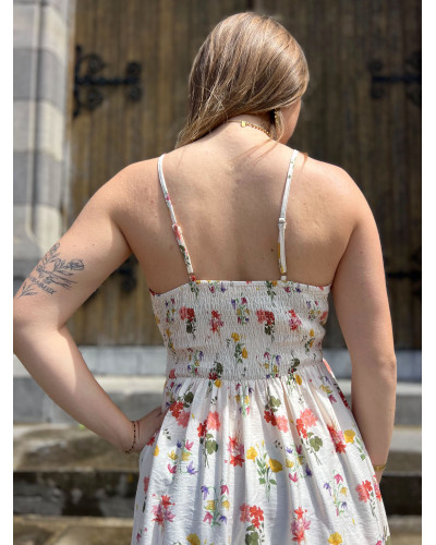 ARYA | Robe longue à bretelles fleurie