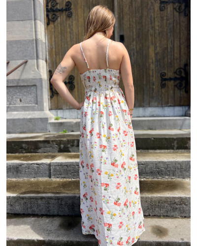 ARYA | Robe longue à bretelles fleurie
