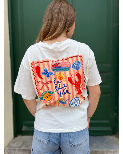 NOAH | Tee-shirt la dolce vita blanc