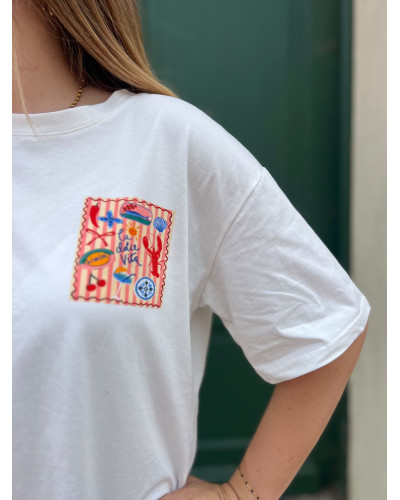 NOAH | Tee-shirt la dolce vita blanc