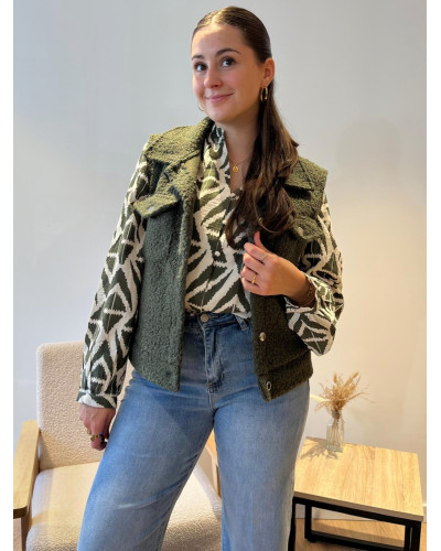 ROMY | Veste sans manche kaki