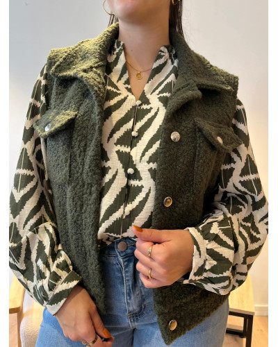 ROMY | Veste sans manche kaki