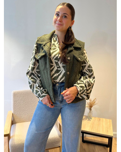 ROMY | Veste sans manche kaki